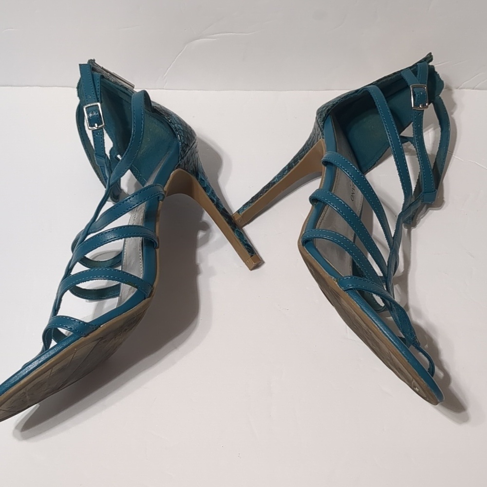 Christian Siriano for Payless aqua blue heels sandals women size 9.5 - Picture 5 of 15